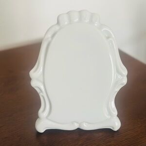 Vintage White Ceramic Decorative Menu Table Stand Apilco